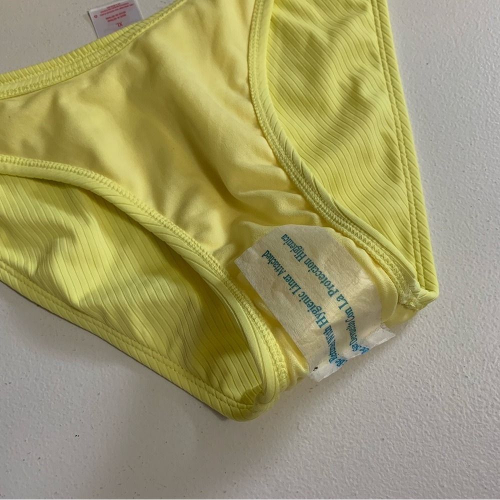 Xhilaration Bikini Set Size D/DD + XL Yellow Ribbed NWT - Picture 16 of 17